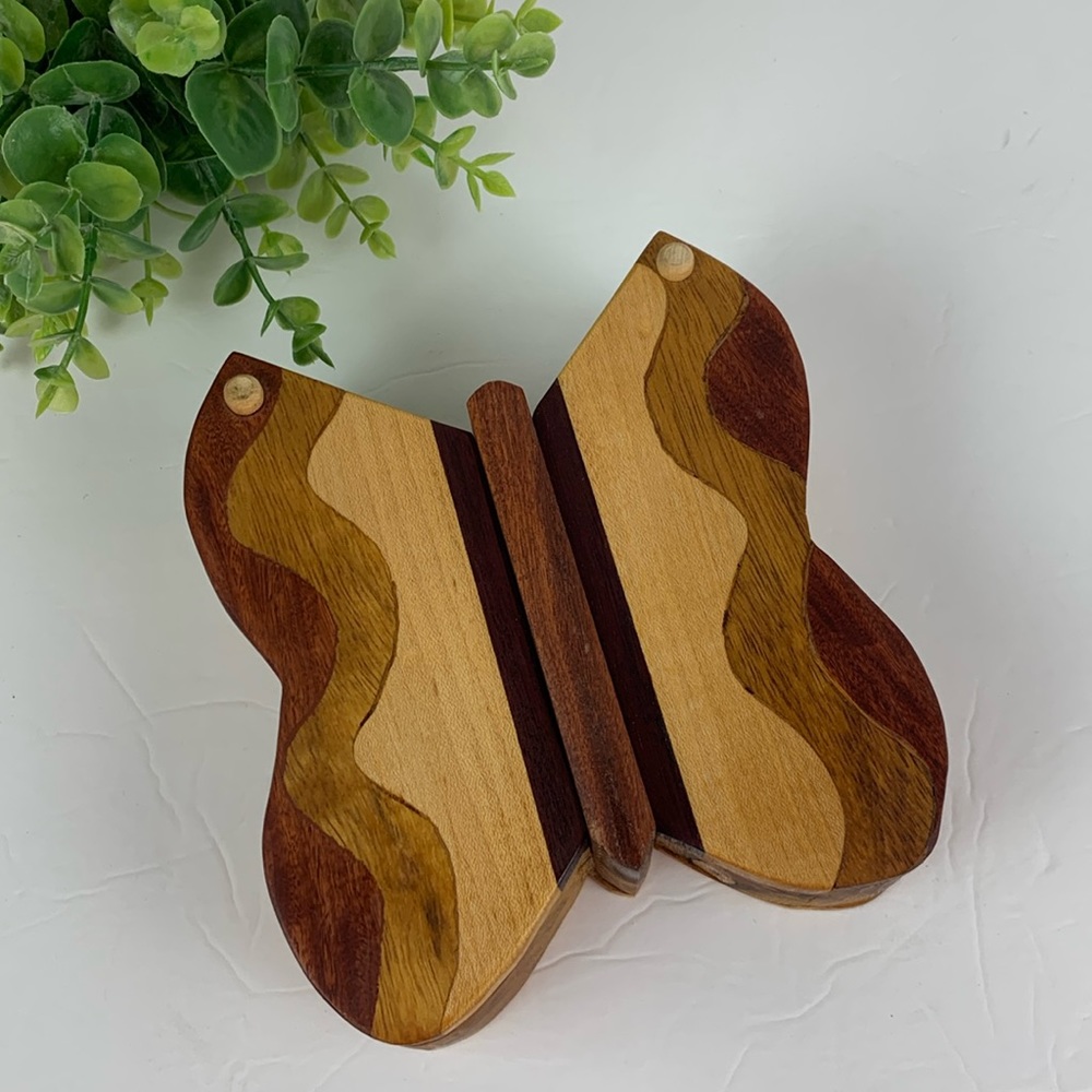 Handcrafted wooden butterfly box